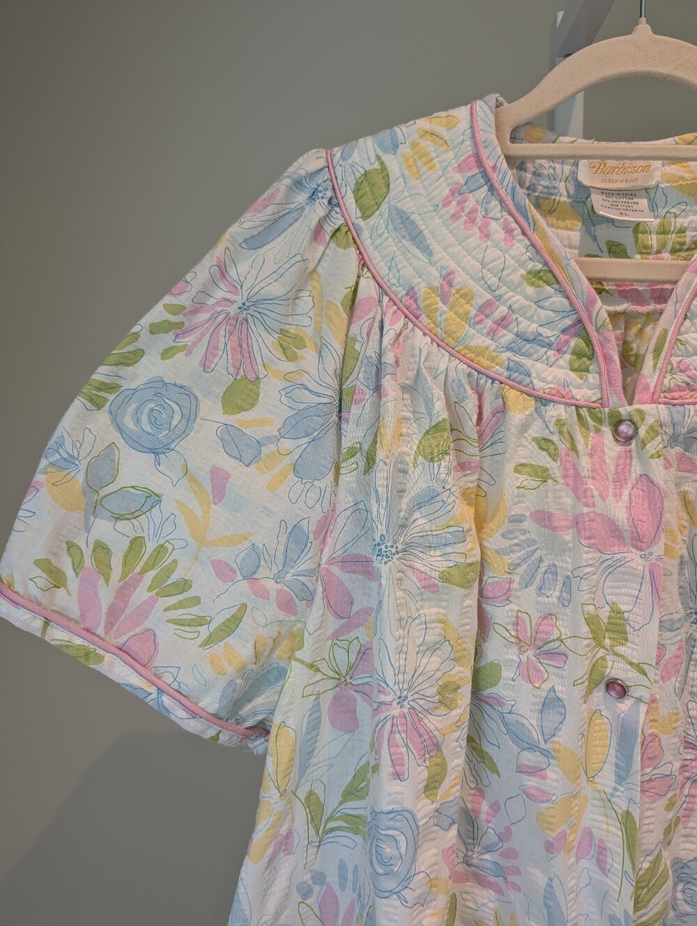 Barbizon Sleepwear Muumuu House dress Traditional Robe Floral Vtg Retro XL Mumu - Picture 2 of 12